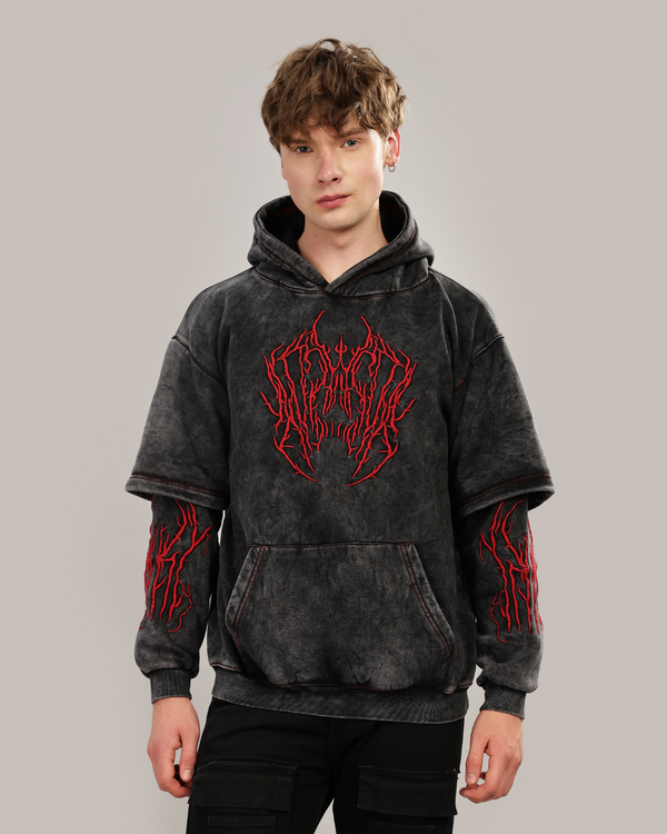 Bloodfire Acid Wash Hoodie