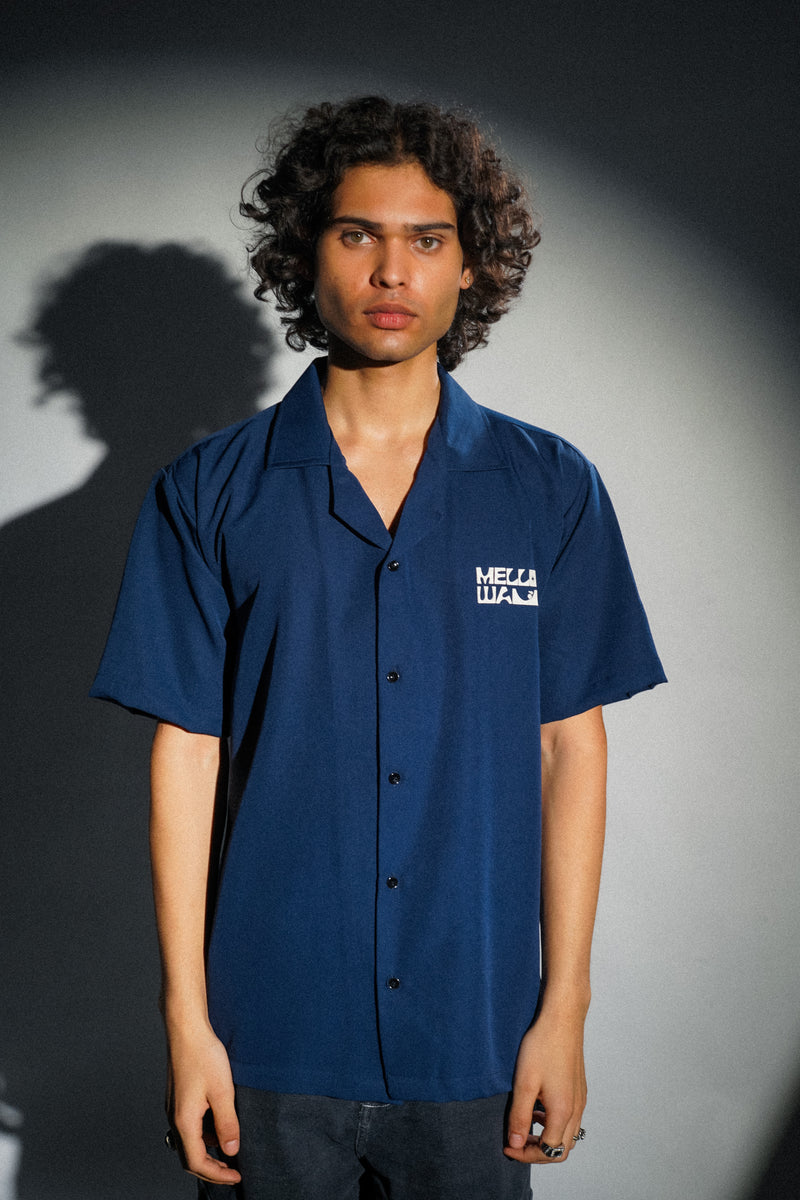 Wear the Vibe Bowling Shirt - Navy Blue