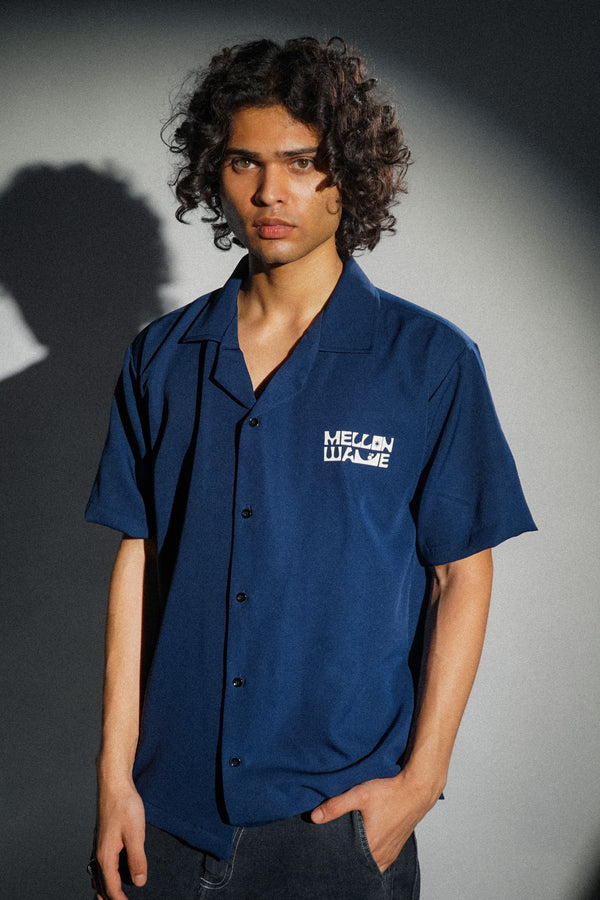 Wear the Vibe Bowling Shirt - Navy Blue