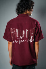 Wear The Vibe Bowling Shirt - Maroon