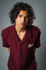 Wear The Vibe Bowling Shirt - Maroon