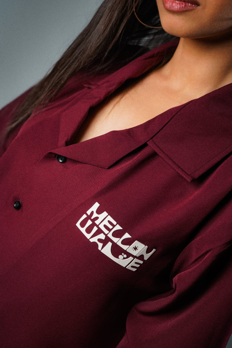 Wear The Vibe Bowling Shirt - Maroon